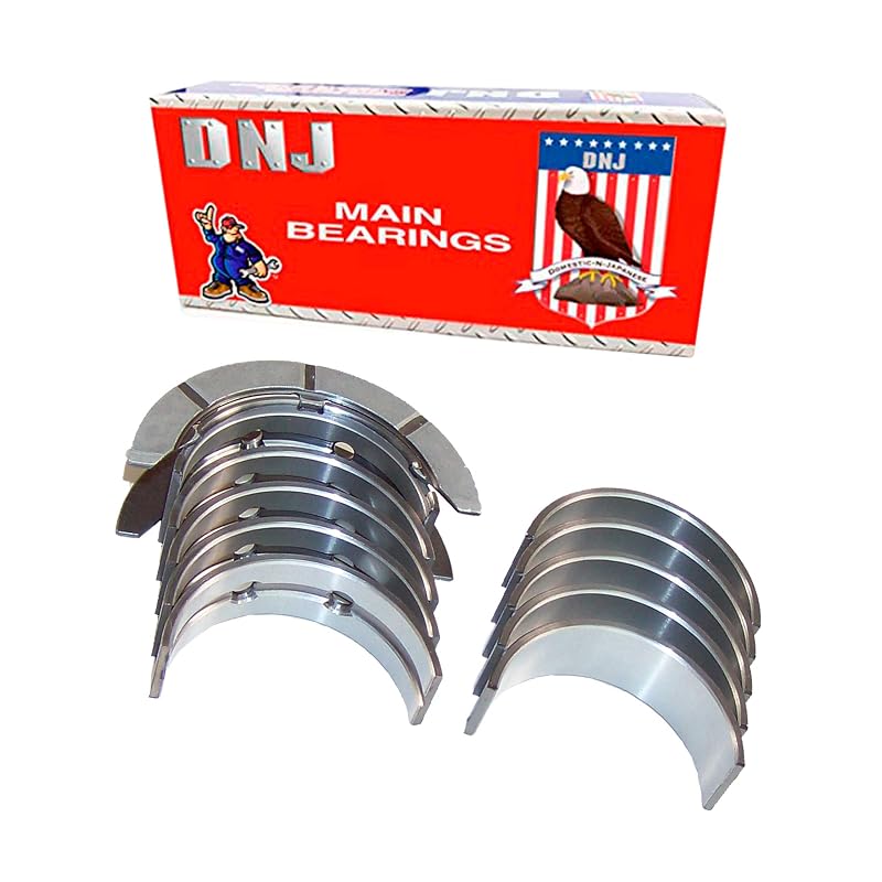 Jogo de bronzinas de mancal DNJ MB435 medida standard para Ford, Lincoln, Mazda e Mercury 2.0L a 2.5L – 1 conjunto