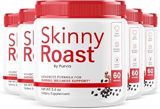 (5 Pack) Skinny Roast Powder - Skinny Roast Coffee - Skinnyroast Advanced Formula, Skinny Roast Supplement Powder for Coffee, Skinny Roast Maximum Overall Wellness Support Reviews - USA (5 Bottle)