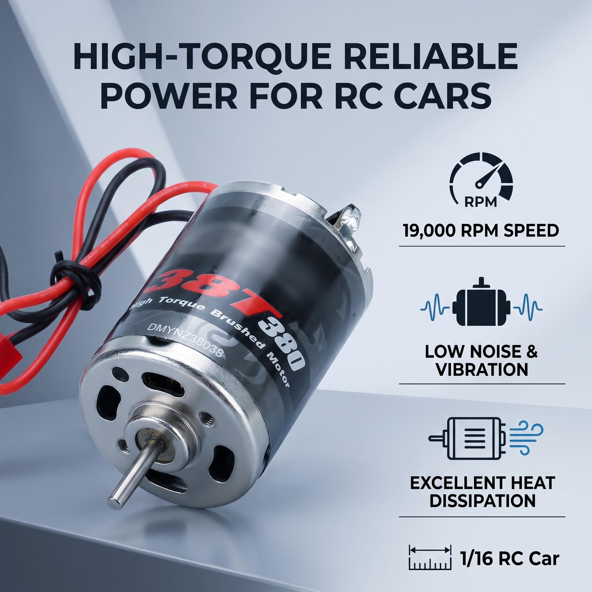 Amazon.co.jp: RCブラシモーター、380 38ターン高トルクブラシモーター