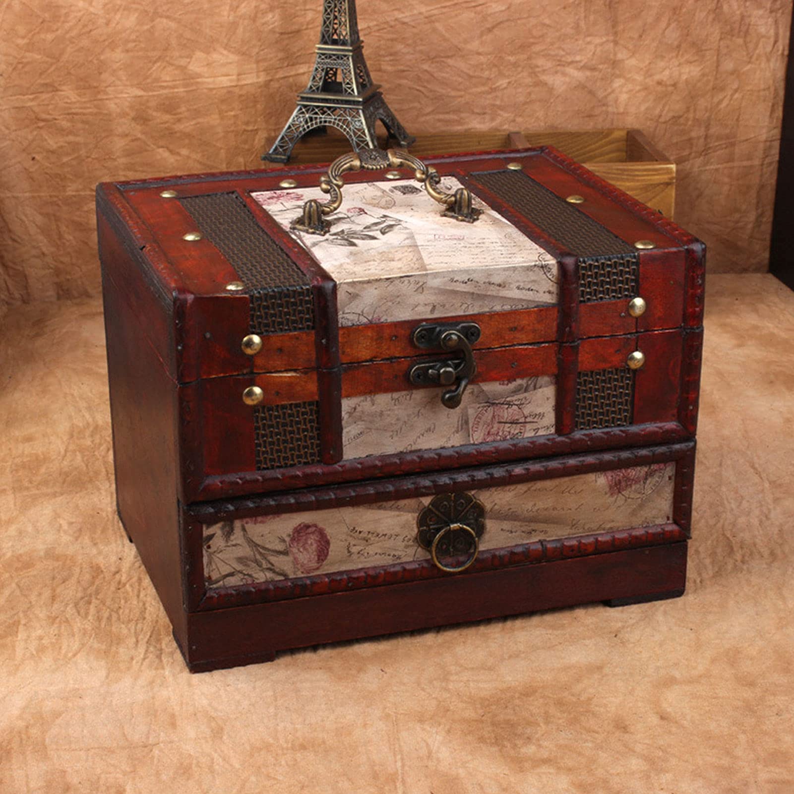 Holibanna 2 Stuks Vintage Juwelenkistje Oorbellen Organizer Retro