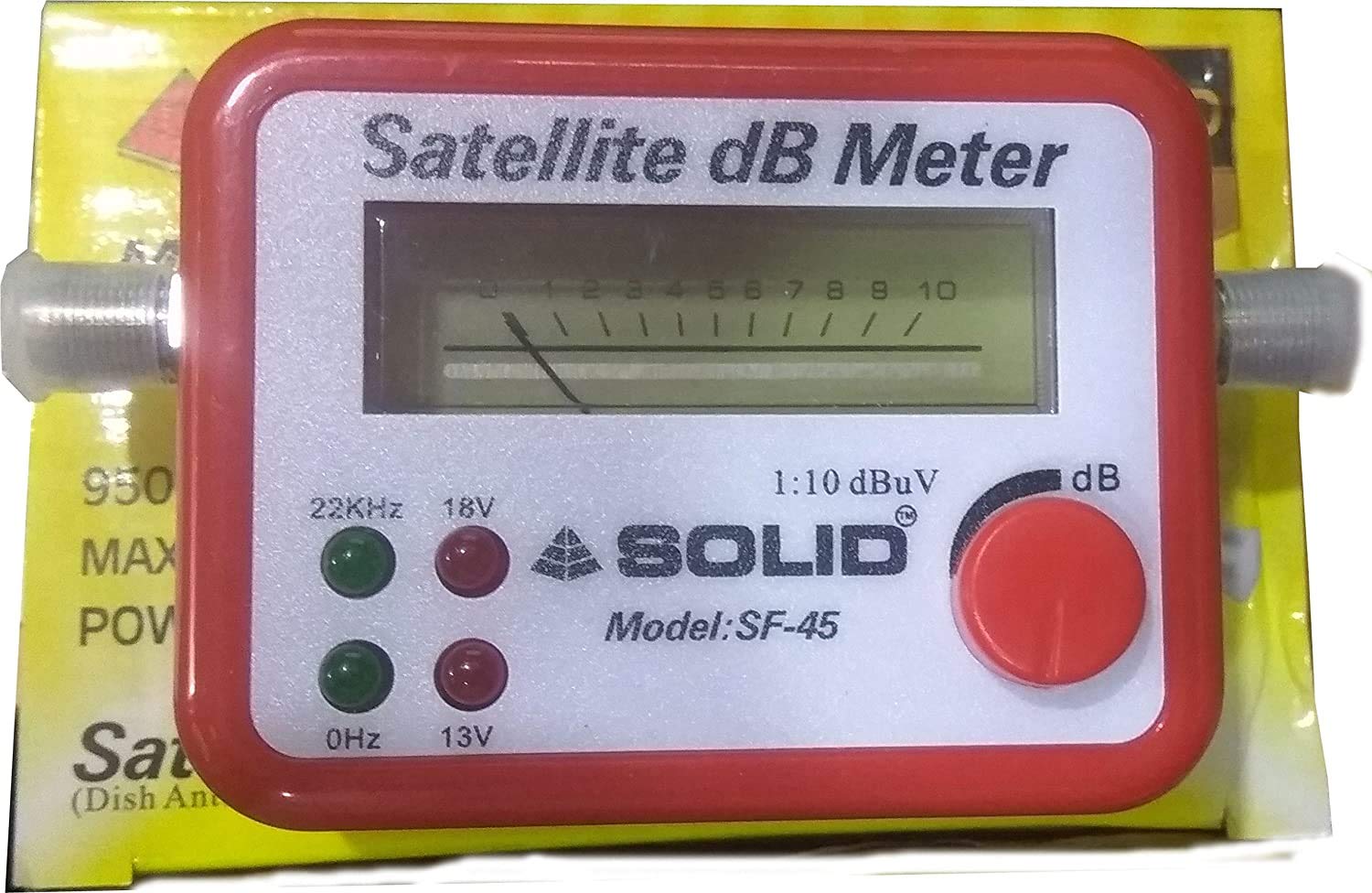 Solid SF-45 Satellite Signal Finder Db Meter for Full Hd Dish T.V Network Setting