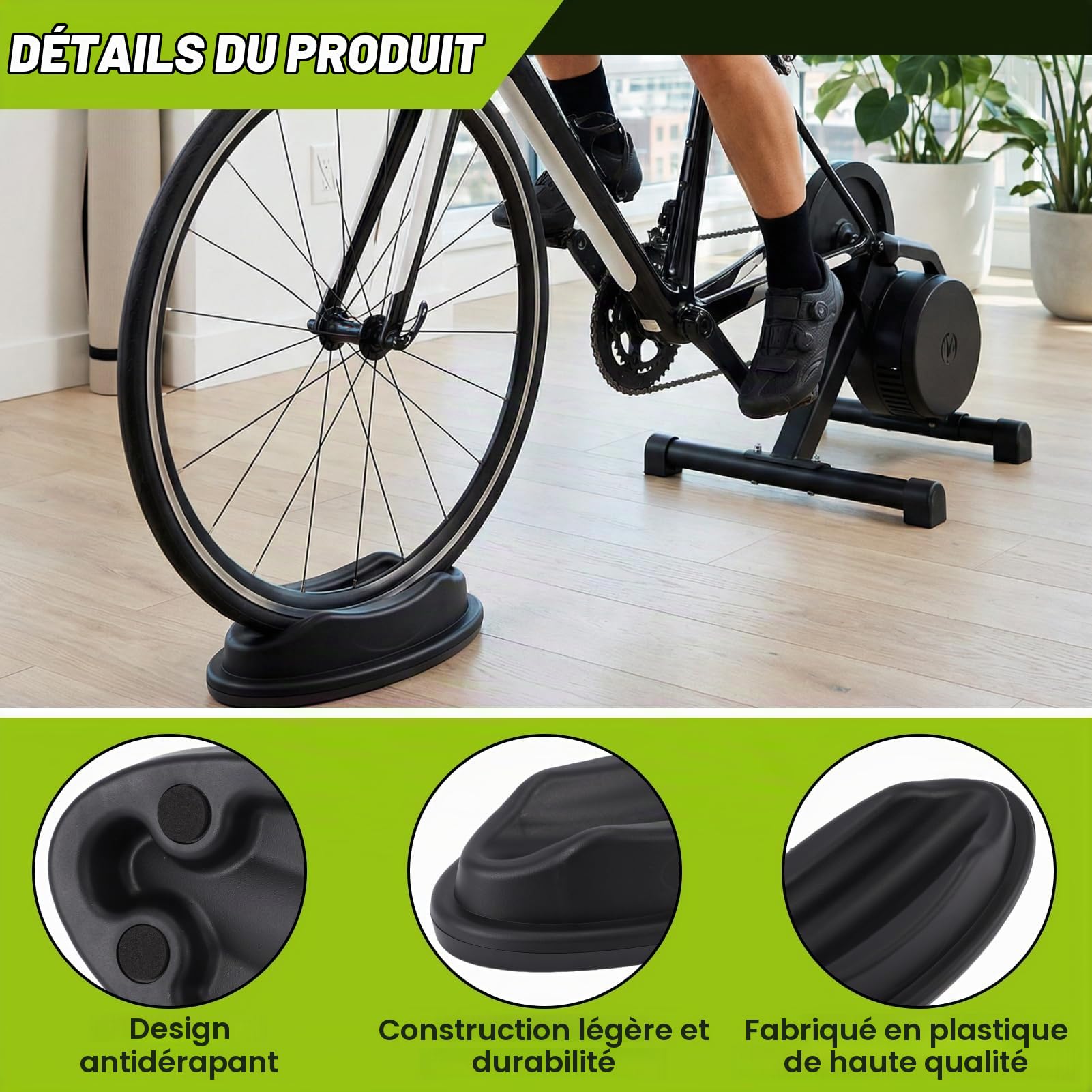 Support Roue Avant Home Trainer,Support Roue Avant Home Trainer,Support De Roue Avant Home Trainer,Llos Ciclismo,Support De Roue Avant De Vélo Antidérapant,Riser De La Roue Avant Cyclie Bloc De Cyclis