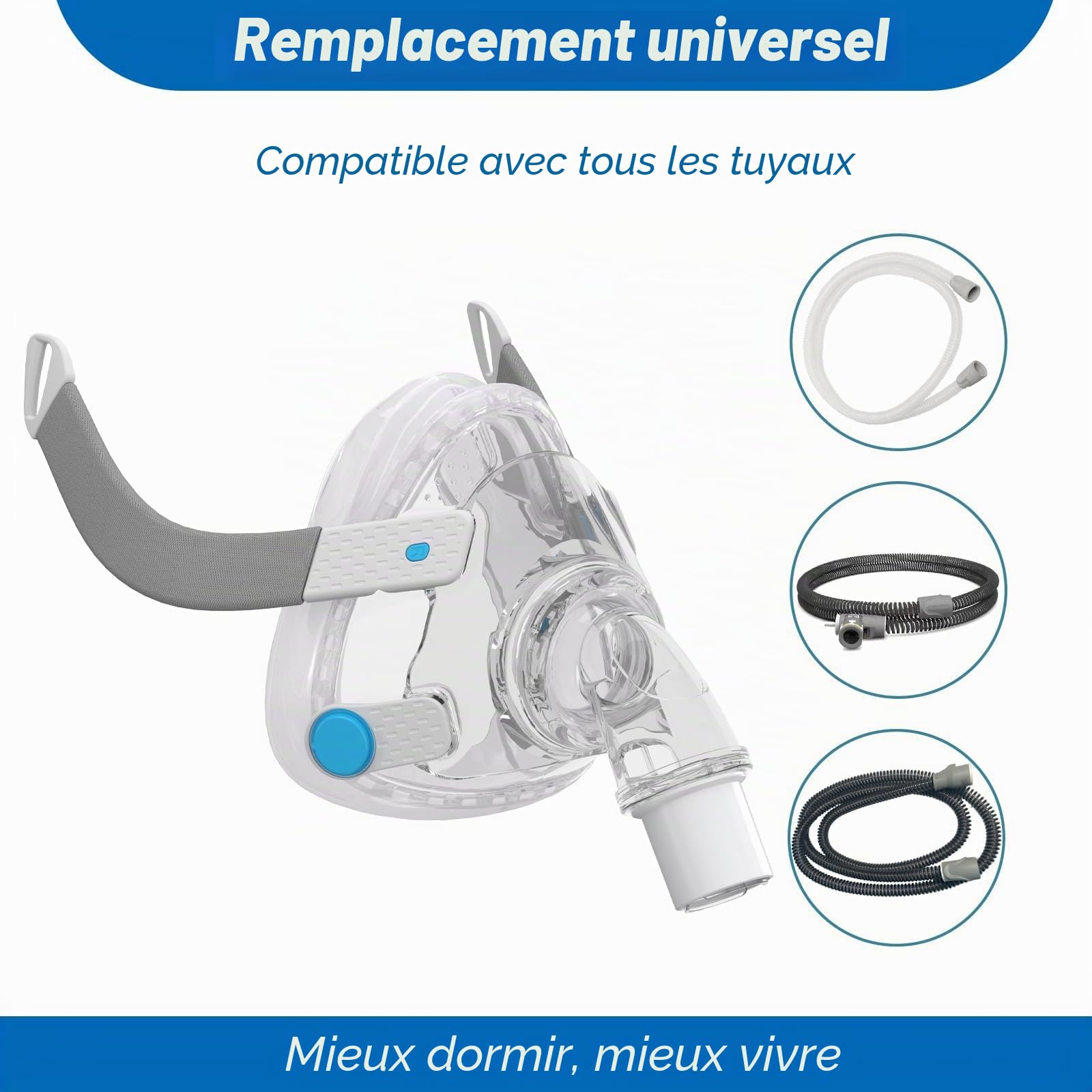Ensemble d'articulation de cadre de rechange pour Airfit F20, kit complet avec kit d'articulation de cadre, compatible avec Airfit F20, ajustement parfait pour plus de confort de port, accessoire