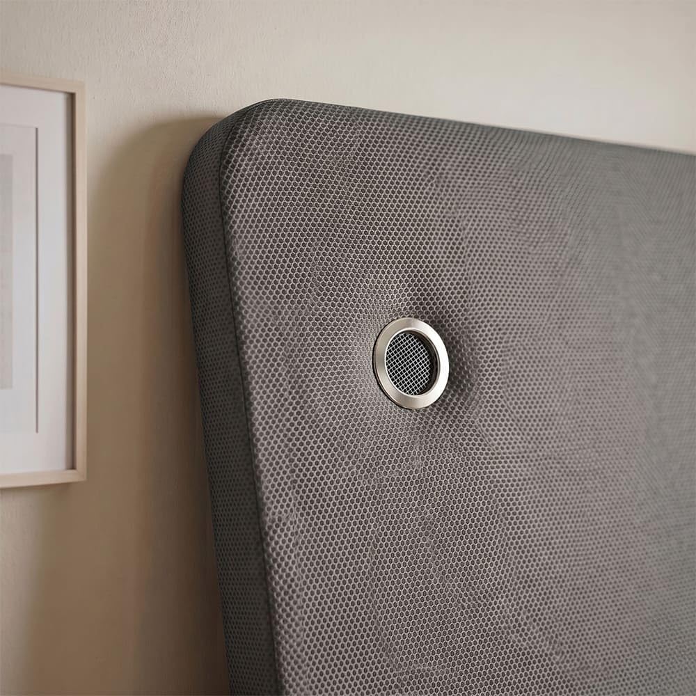 Ventadecolchones - Base Tapizada Drago con Aireadores | Sin Patas | Color 3D Gris | Medida 135 x 190 cm (2 uds. 67,5 x 190 + uniones)