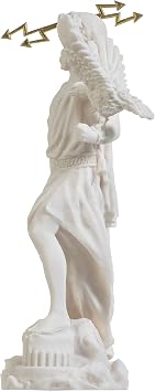 Zeus Greek God Jupiter Thunder Statue Figurine Alabaster 9.25