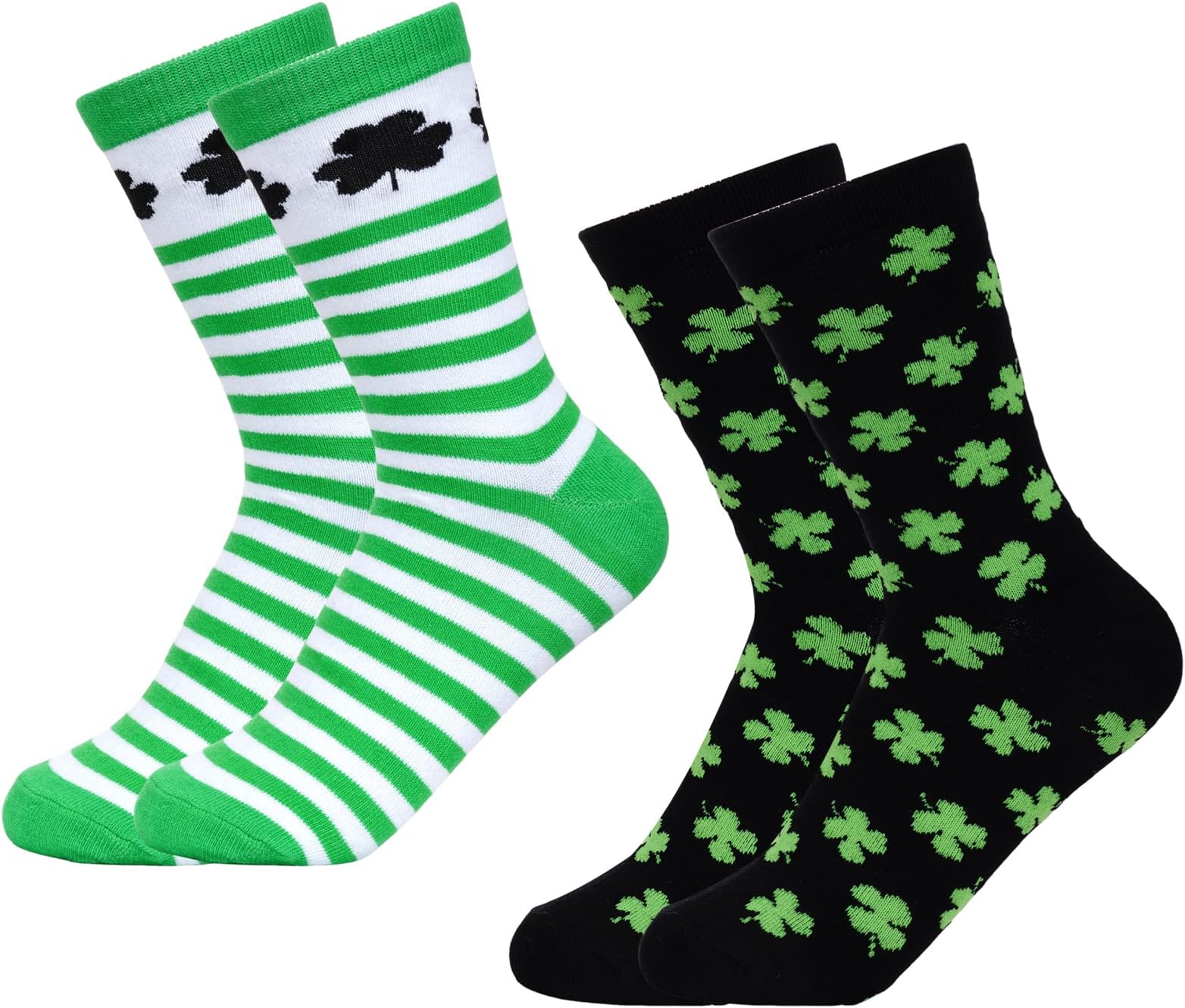 St. Patricks Day Socks Irish Clover Crew Sock Saint Patricks Day Costumes Outfit Accessories Holiday Gifts