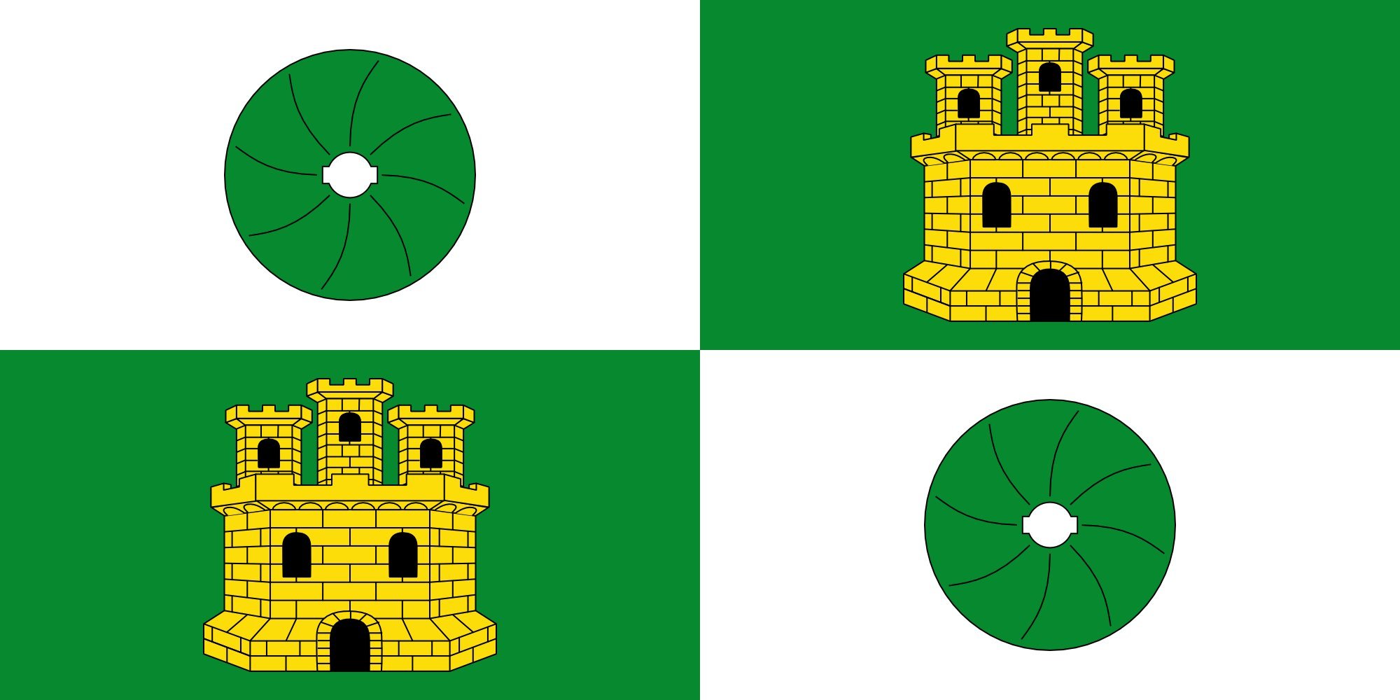 Drapeau Villamuelas grand format pavillon officiel de la municipalité de Castilla-La Mancha