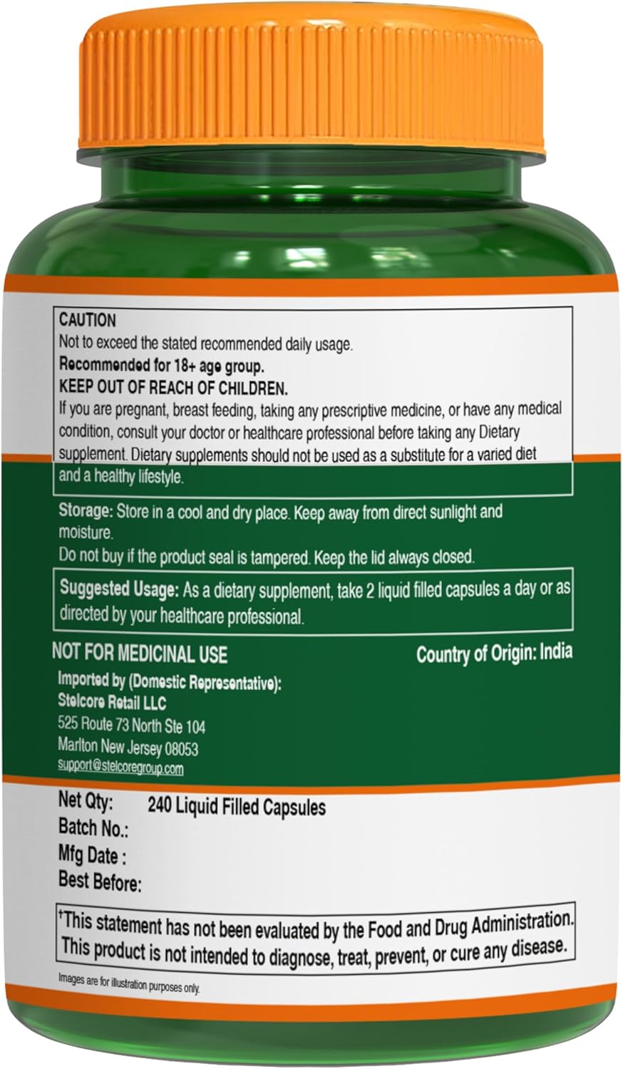 Pure Nutrition Vitamin E with Wheatgerm Oil, 1020mg |240 Caps | Natural Source of Vitamin E | Hair and Skin Supplement | Non GMO