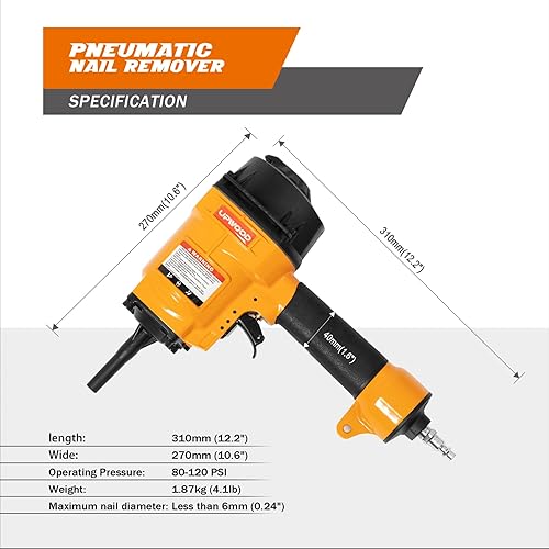 Miniatura 9 de Removedor de clavos profesional del punzón del aire, extractor de clavos neumático para descarar y reciclar madera