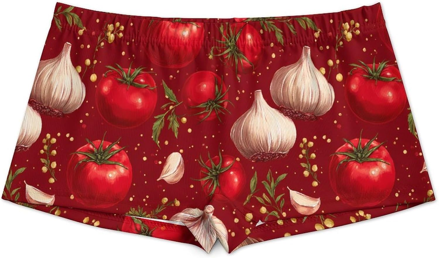 Tomatoes And Garlic Fashion Women's Boxer Briefs Breathable Underpants Trunks Stretch Underwear