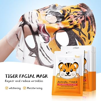 Animal Face Masks, Funny Sheet Mask Set, Skincare Gifts for Girls, 7PCS