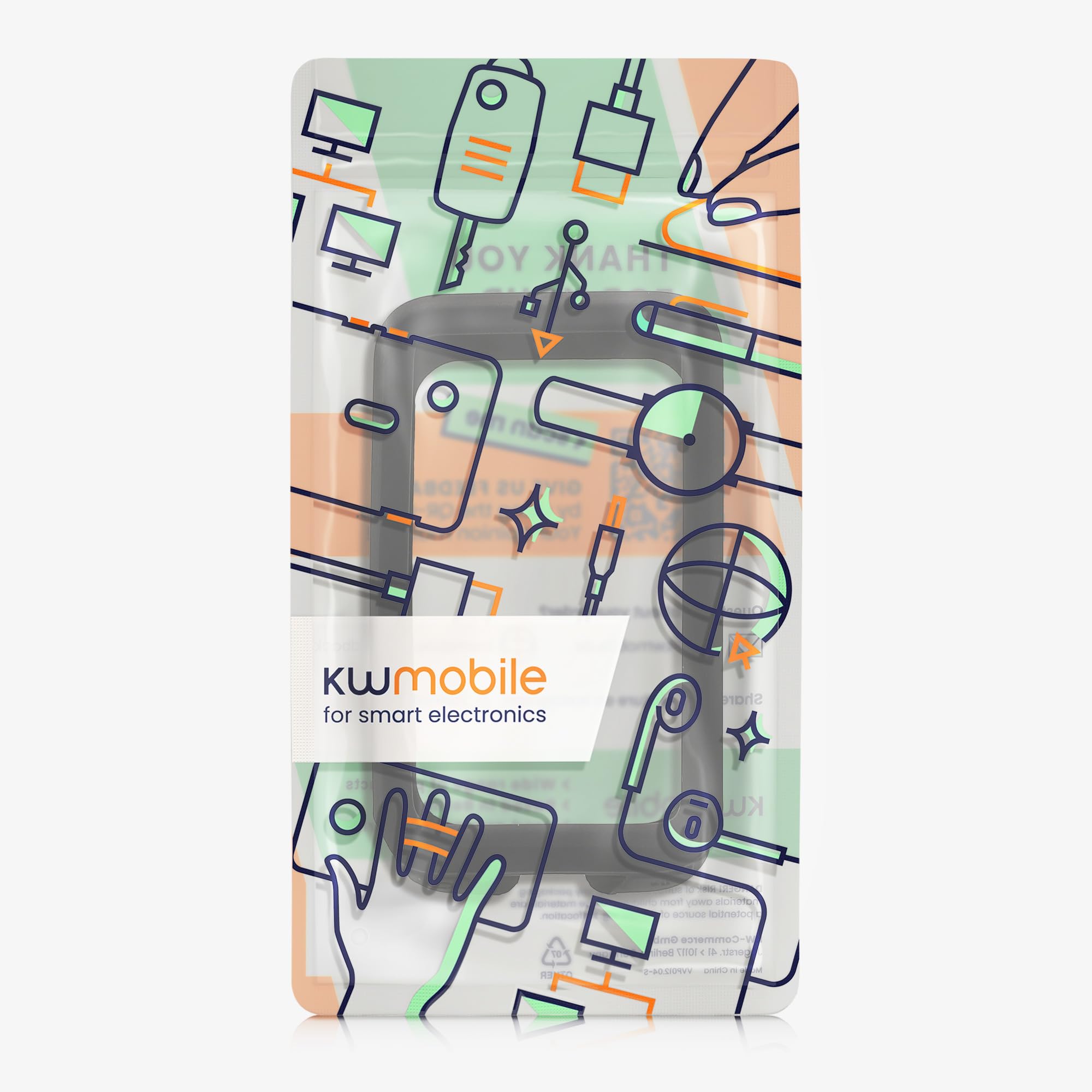 kwmobile Etui kompatybilne z IGPSPORT BiNavi Air – silikonowe etui na rower GPS – czarne