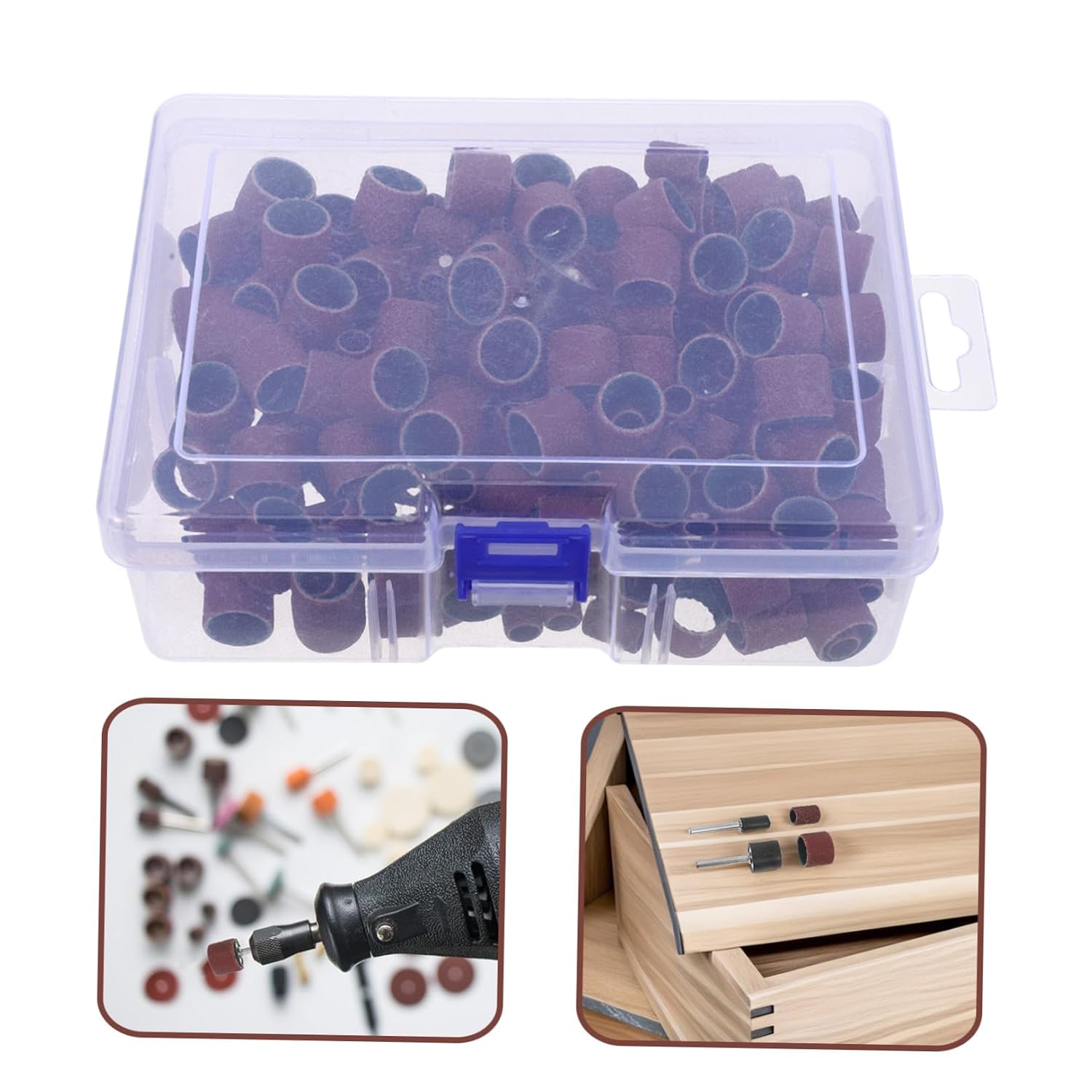 264pcs Drum Sander Sleeve Kit with Rotary Tool Mandrels for Polishing Grinding Shaping, Sanding Drum Sleeves Set for Electric Sanders and Rotary Tools in Woodworking