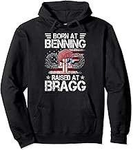 Born At Ft Benning Raised Fort Bragg Airborne, Veterans Day Pullover Hoodie