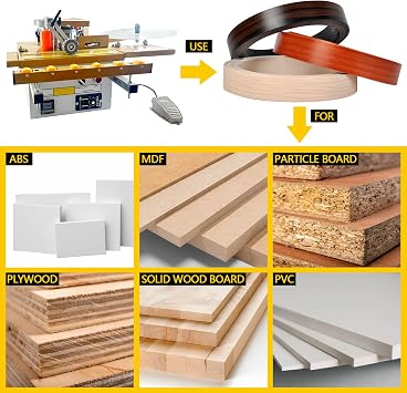 Portable Woodwork Edge Bander Banding Machine,Automatic Tape Breaking Adjustable Speed Edge Banding Machine Curve Straight Edge Bander Control With Microcomputer Intelligent Temperature