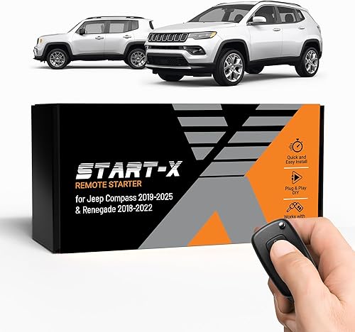 Kit de Arranque Remoto Start-X para Vehículos Jeep Compass (2019, 2020, 2021, 2022, 2023, 2024, 2025) y Renegade (2018-2022) | Encendido con Botón |