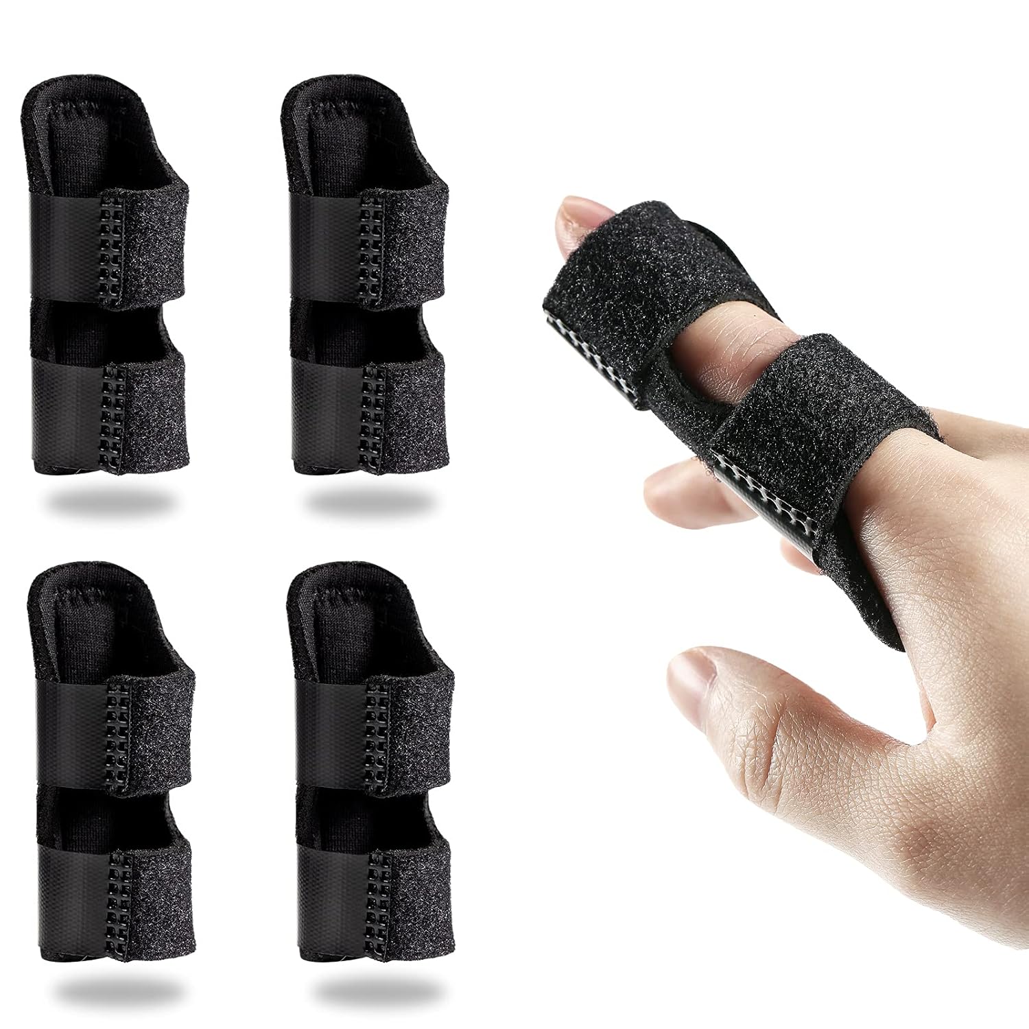 Finger splint trigger for straightening (4 pack）,Finger Brace for Straightening or Support for Fingers,suitable for Index, Middle, Ring Finger,Tendon Release & Pain Relief : Health & Household