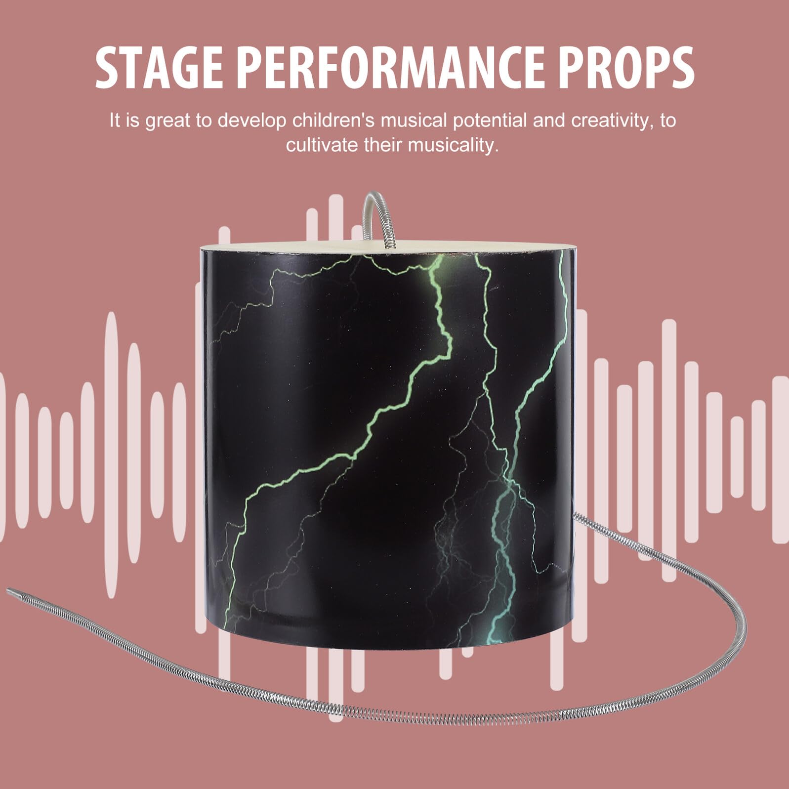 POPETPOP Tamburo Giocattolo a Percussione Strumento Musicale Educativo per Thunder Drum Leggero e Liscio Suono Divertente Giocattolo Musicale Doppiaggio per Apprendimento e