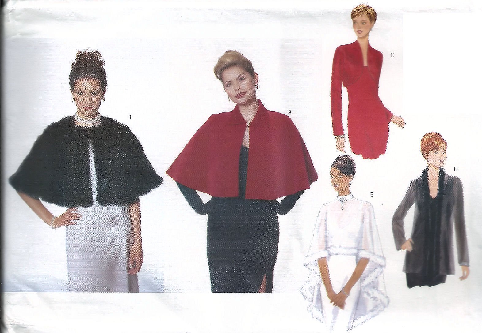 Butterick 5843 Misses Size 8 to 12 Cape, Shawl, Cover-up, Shrug Sewing Pattern Wedding Prom