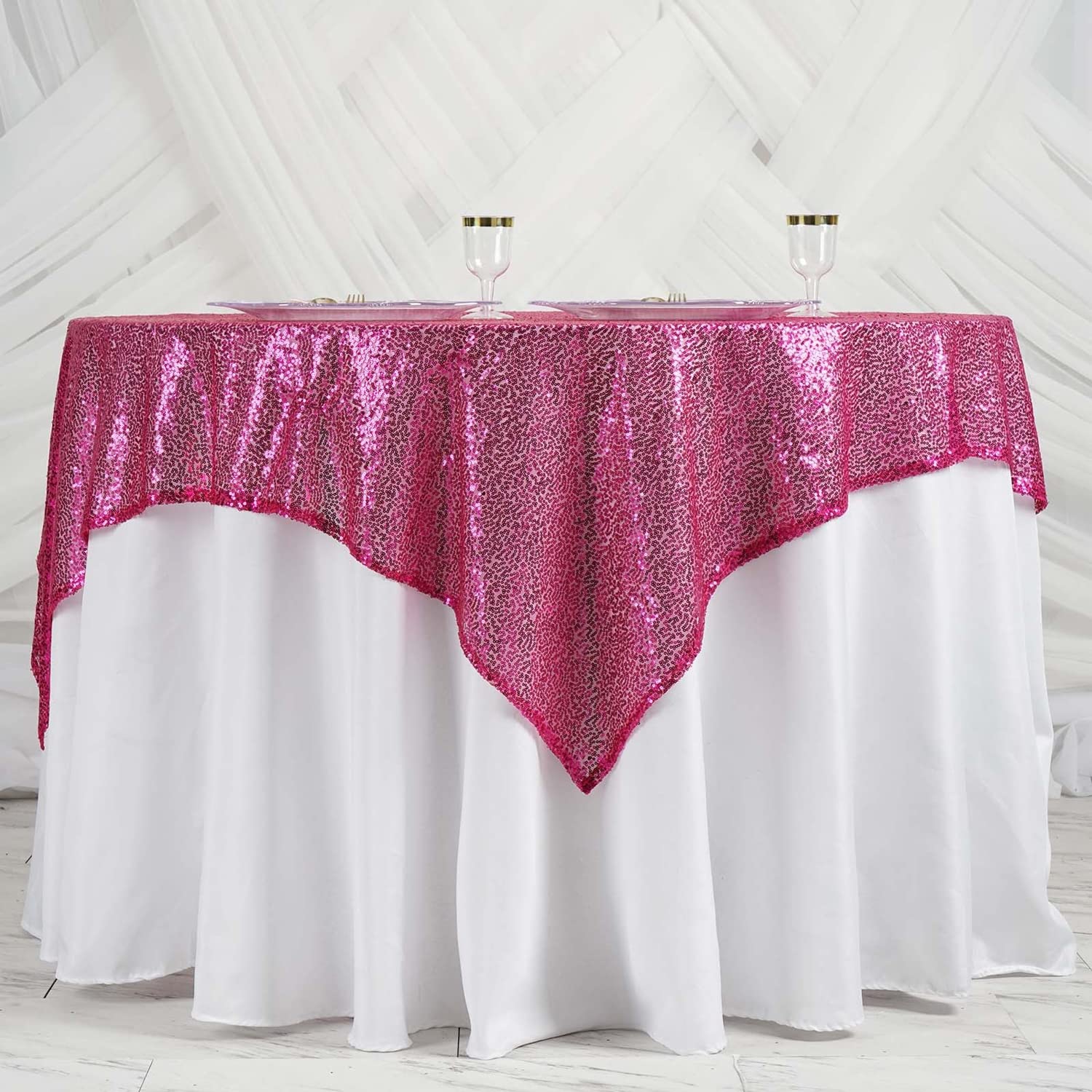 WedDecor Rectangle Sequin Tablecloth Overlay 50x80 Inch ...
