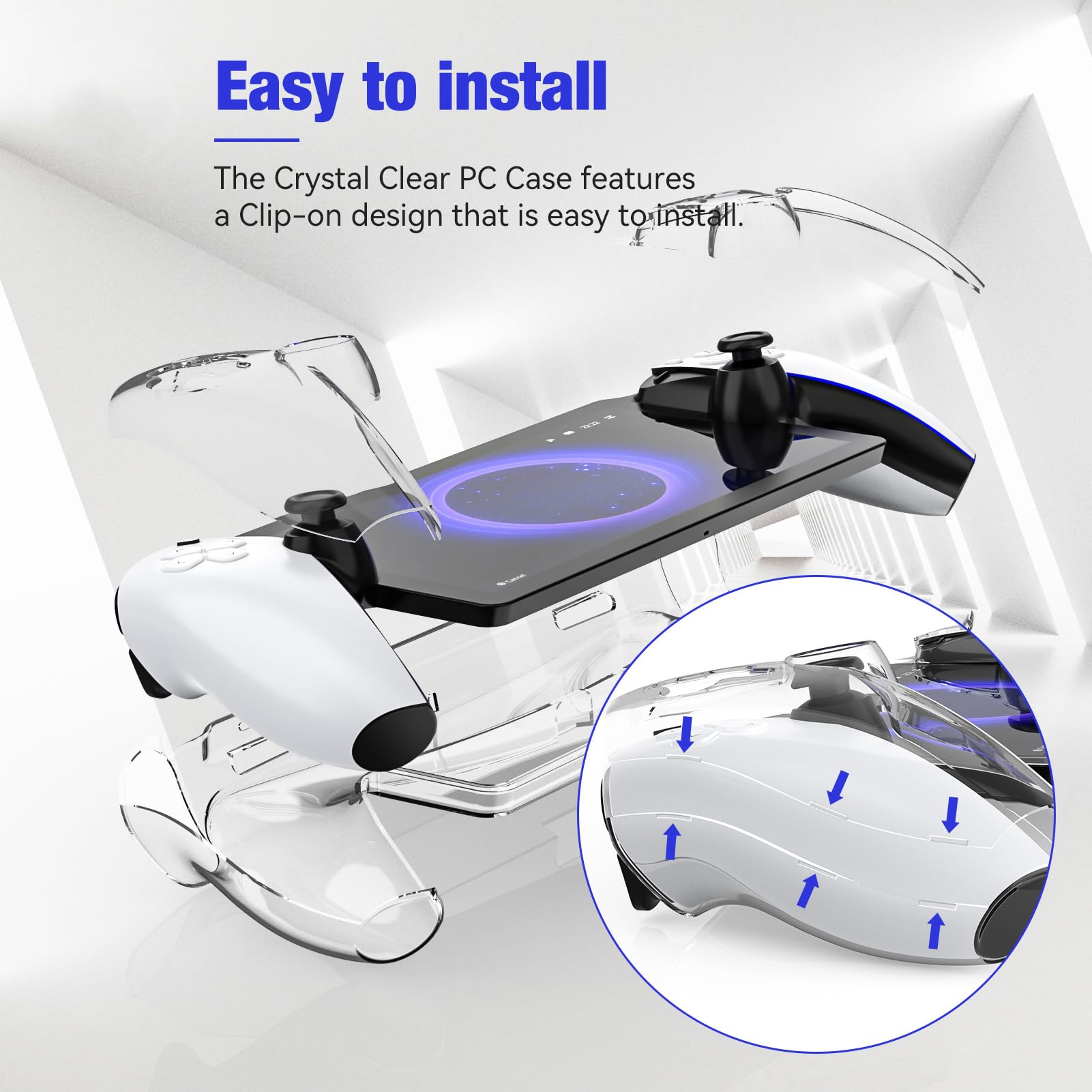 Coque de protection pour PlayStation Portal, coque de protection transparente pour console de jeu Portal Anti-chute Coque de protection