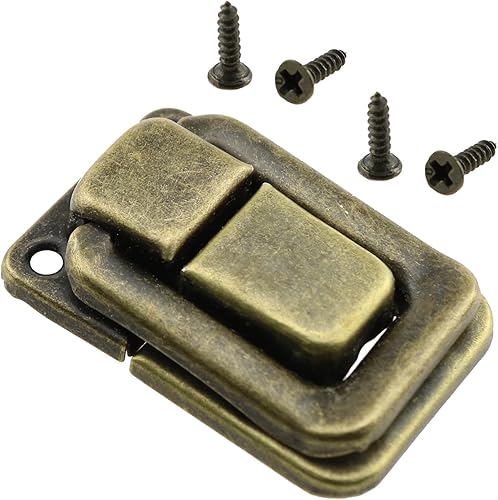 Miniatura 2 de LUORNG 4 piezas retro de caja de cerrojos con cerradura de palanca para joyero, caja ordinaria, caja de regalo, caja de madera, caja de