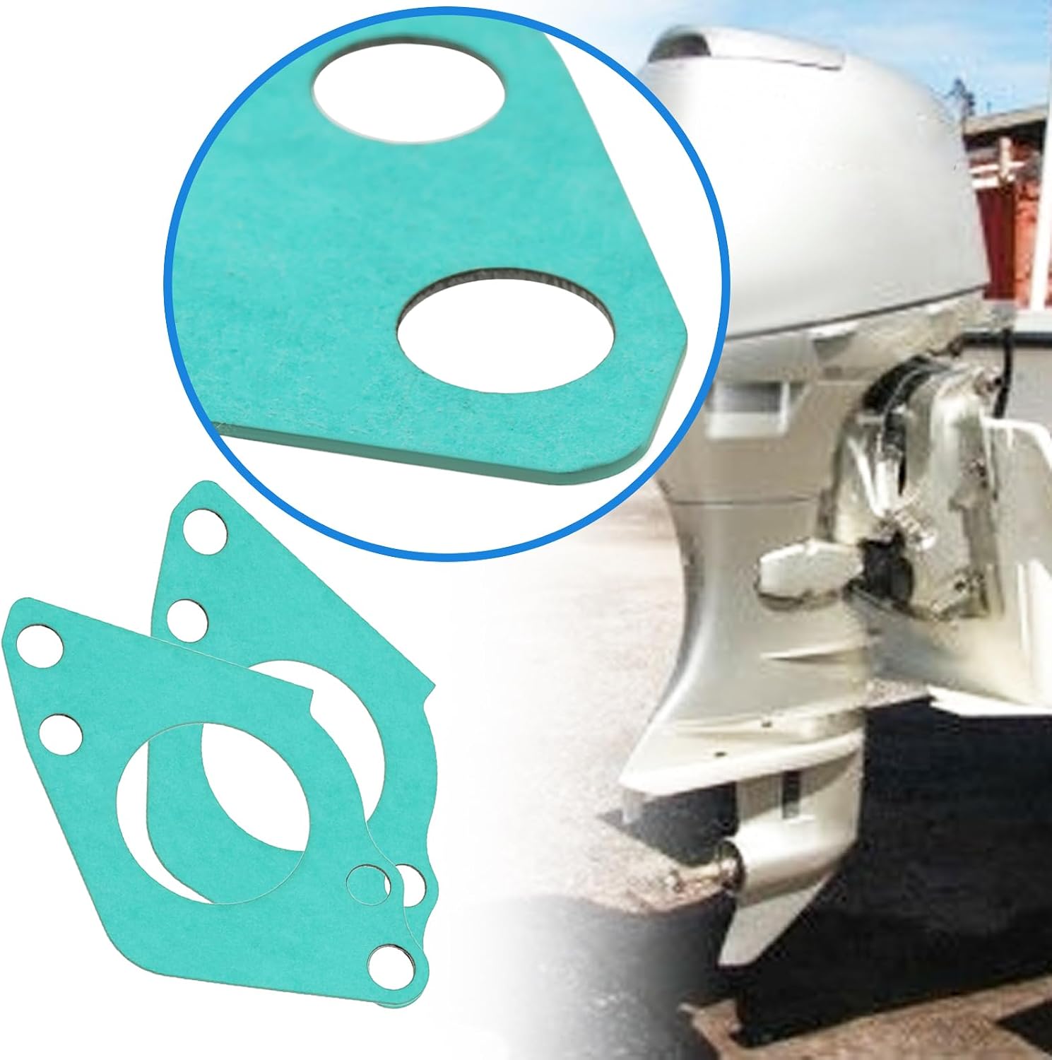 2x Carburettor Gasket Compatible with Honda 40HP 50HP 4-Stroke Outboard Engine BF40A BF50A, 16221-ZW4-000