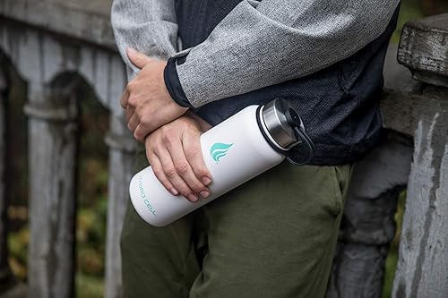 Miniatura 6 de HYDRO CELL - Botella de agua con aislamiento térmico de acero inoxidable con pajilla, para bebidas frías y calientes, termo deportivo con tapón con