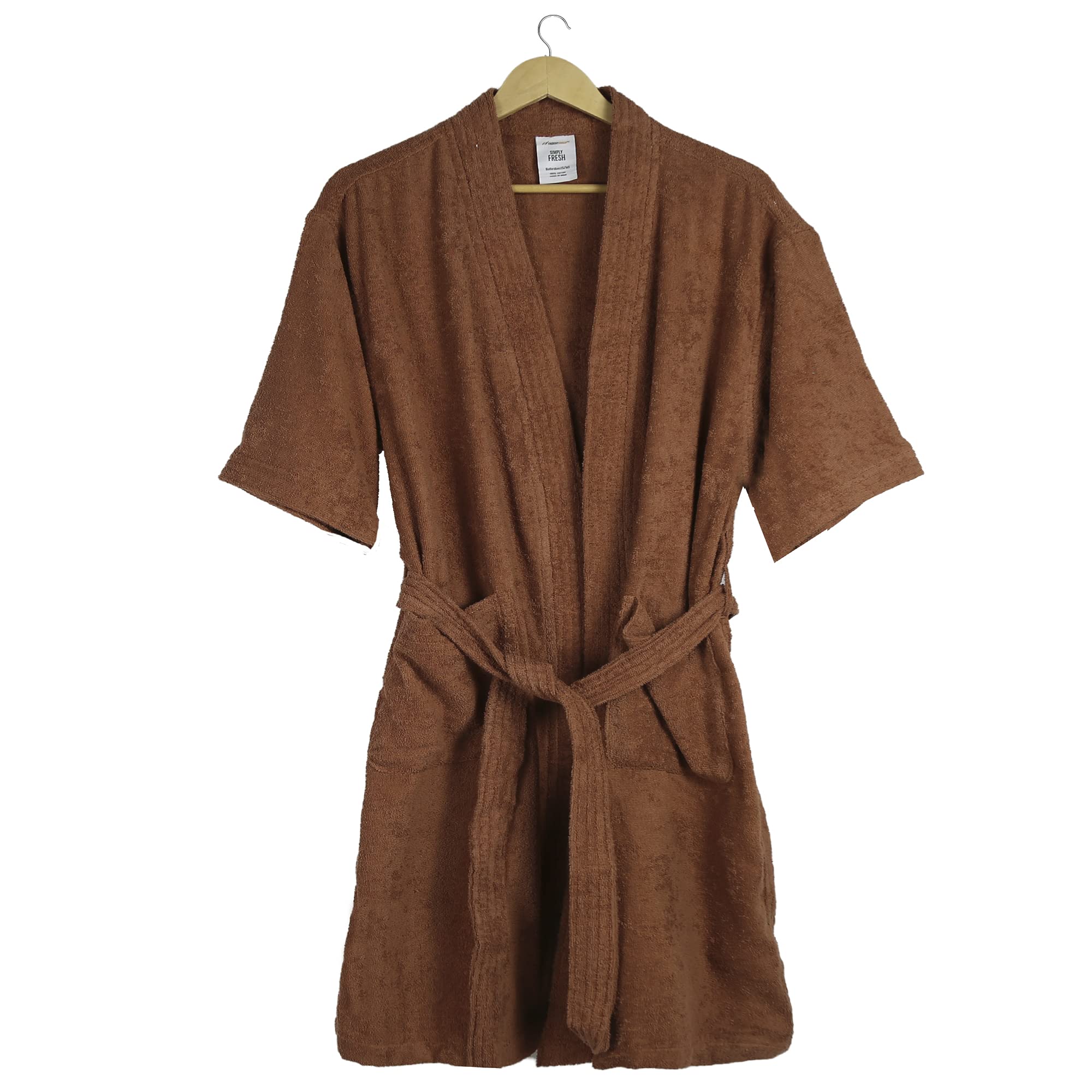 Trident 100% Cotton Terry Robe - S/M light red