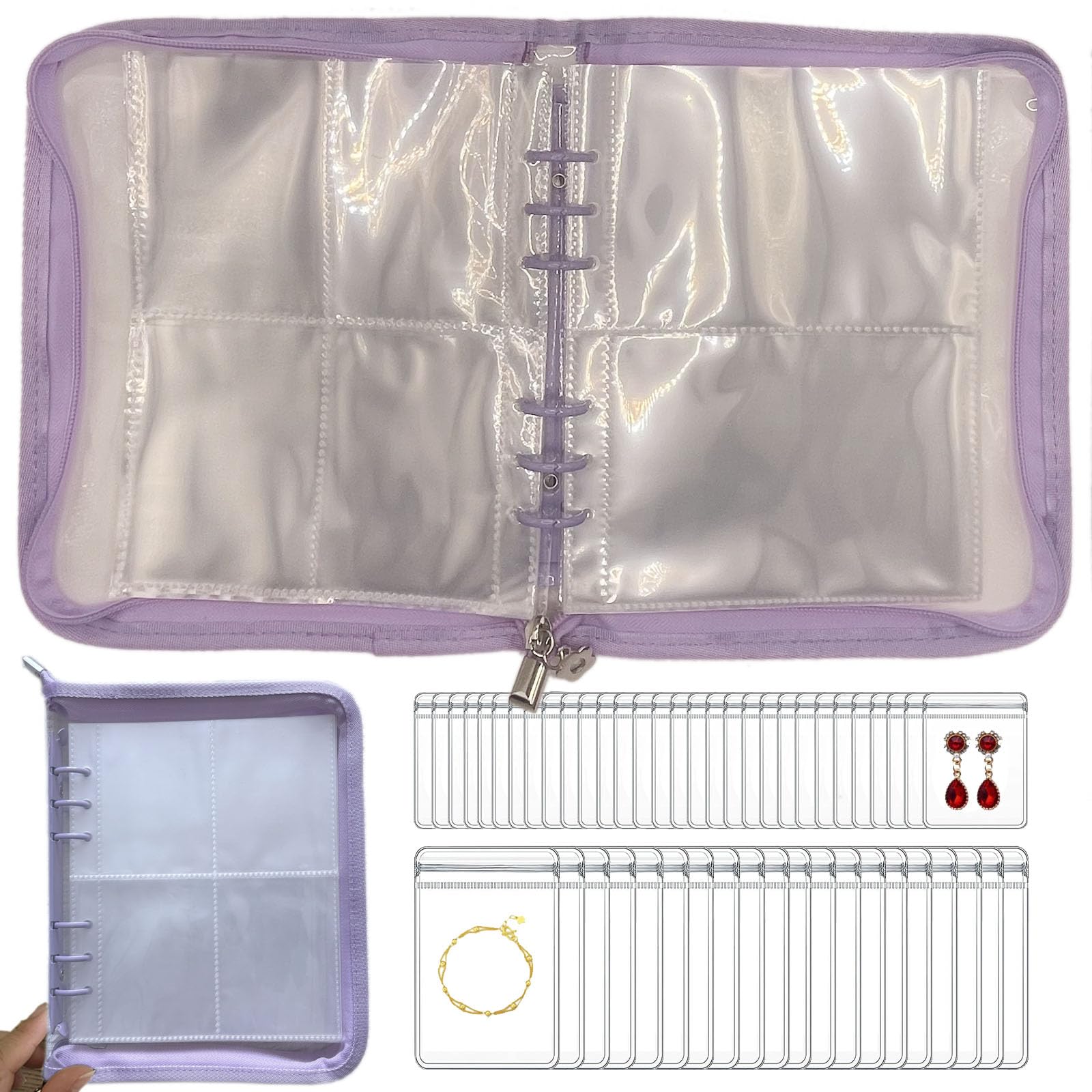 Organisateur de bijoux de voyage pour ranger sans emmêler colliers et bagues