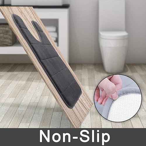 Miniatura 5 de Yimobra Tapete de baño de espuma viscoelástica tamaño grande 24 x 17 pulgadas  forma de U 24 x 20 pulgadas suave y cómodo súper absorción de agua