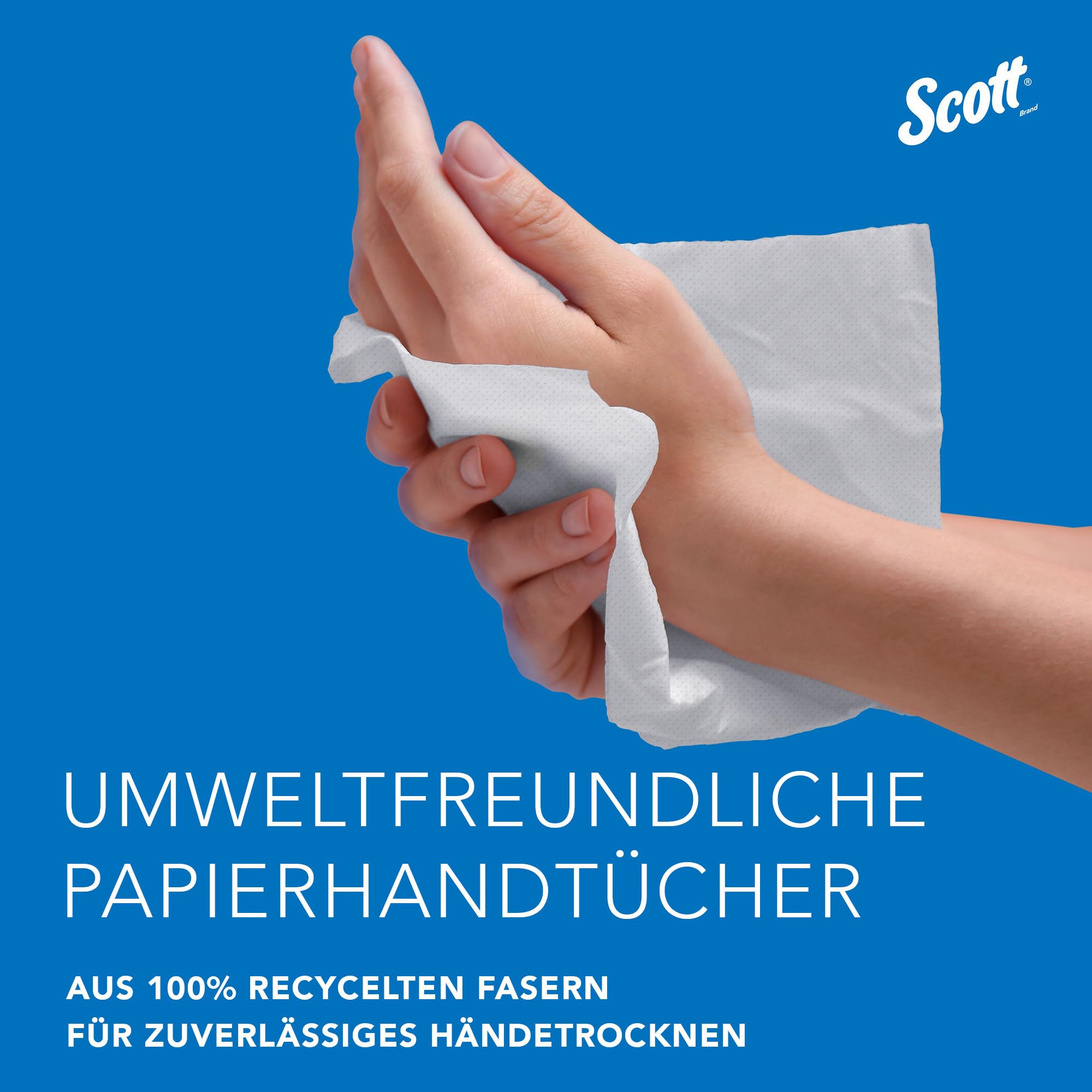 Scott Essential Papierhandtücher, 2-lagiges weißes Narrowfold-Handtuchpapier, aus FSC-zertifiziertem Papier, 12x 220 Papierhandtücher (insg. 2.640), Artikel-Nr. 6603