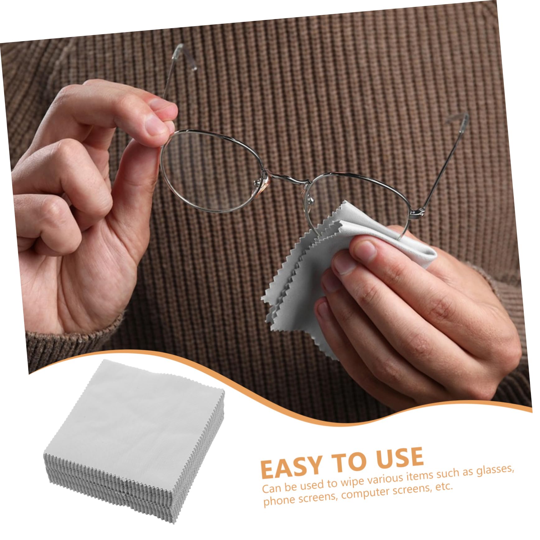 100piezas Paño De Microfibra Para Limpiar Gafas Toallitas De Limpieza De Microfibra Adecuado Para Limpieza Diaria De Lentes y Gafas Paño Para