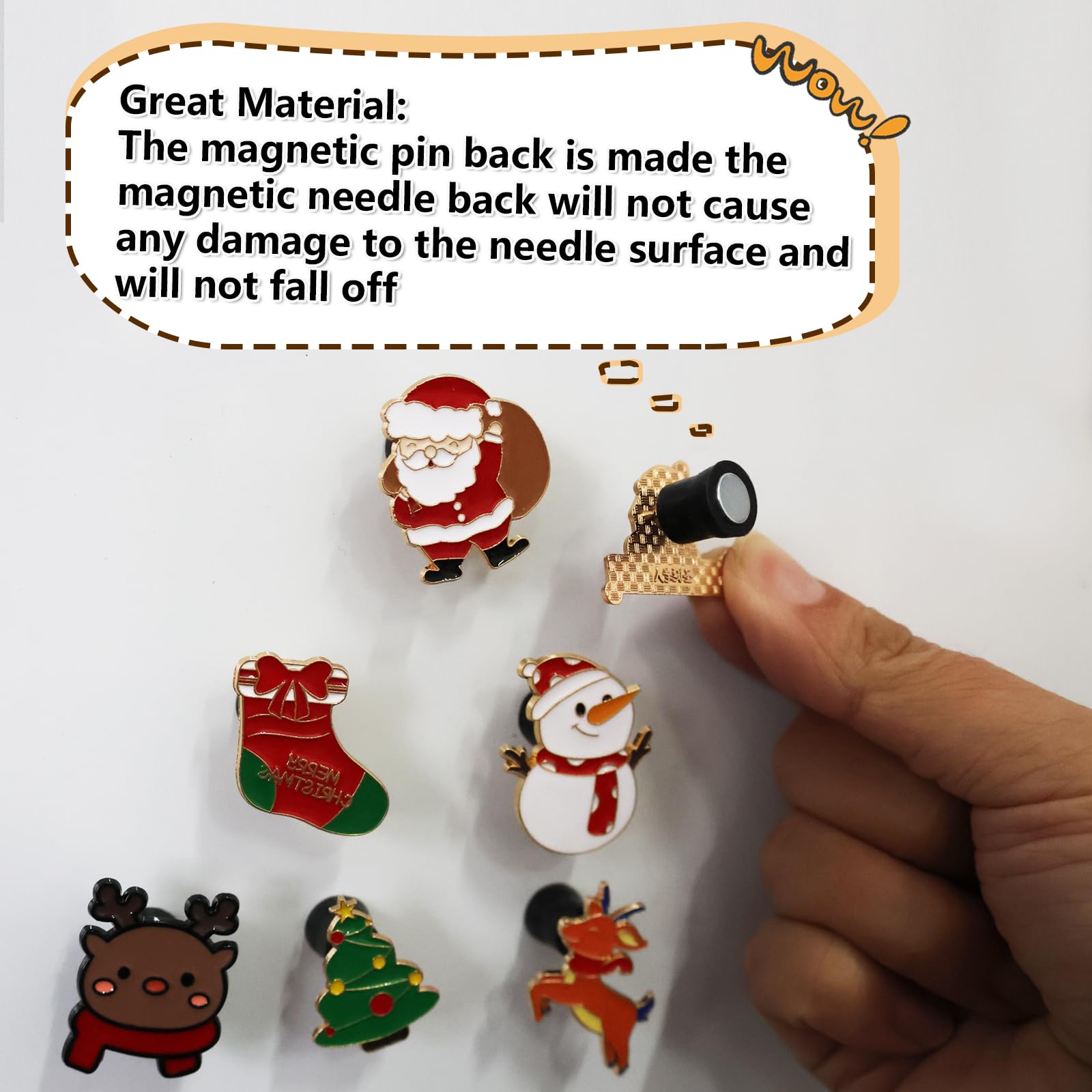 30 magnetische Stecknadeln für Emaille-Pins (schwarz), wandelt Pins in Kühlschrankmagnete um und legt Ihre Pins auf den Kühlschrank für saisonale Dekorationen und Geschenke, Emaille-Pins nicht im