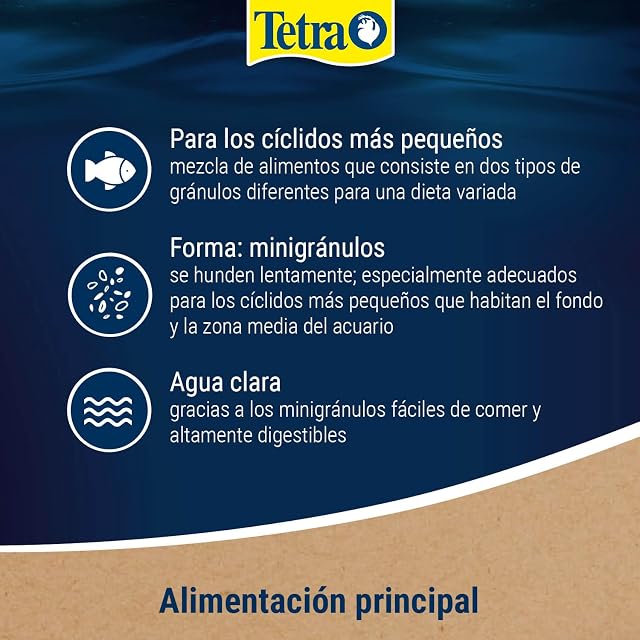 Foto 5 de 8 de Tetra Cichlid Mini Granules Alimento para cíclidos pequeños, 250 ml