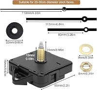 CAISYE Csendes Óramotor 24mm Falióra Szereléshez Fekete 2