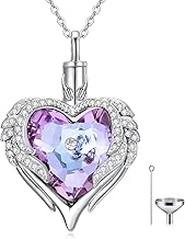 MONGAS Sunflower Cross/Sea Turtle/Phoenix/Angel Wing Urn Necklace for Ashes Sterling Silver Sunflower Cross/Sea Turtle/Phoenix/Angel Wing Cremation Jewelry for Ashes for Women