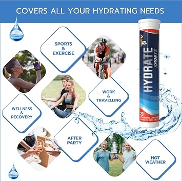 Electrolytes Tablets x60 - Rehydration Energy Drink with Electrolyte Minerals Potassium, Magnesium, Sodium Hydration Salts and Vitamins (60 Tablets, 3 tubs) Fizzy & Refreshing, Multi Flavour Pack