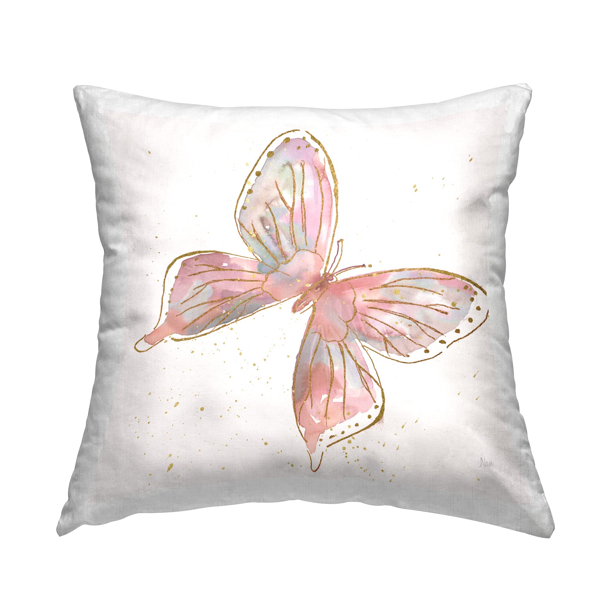 Stupell Industries Casual Pink Monarch Butterfly Design By Nan