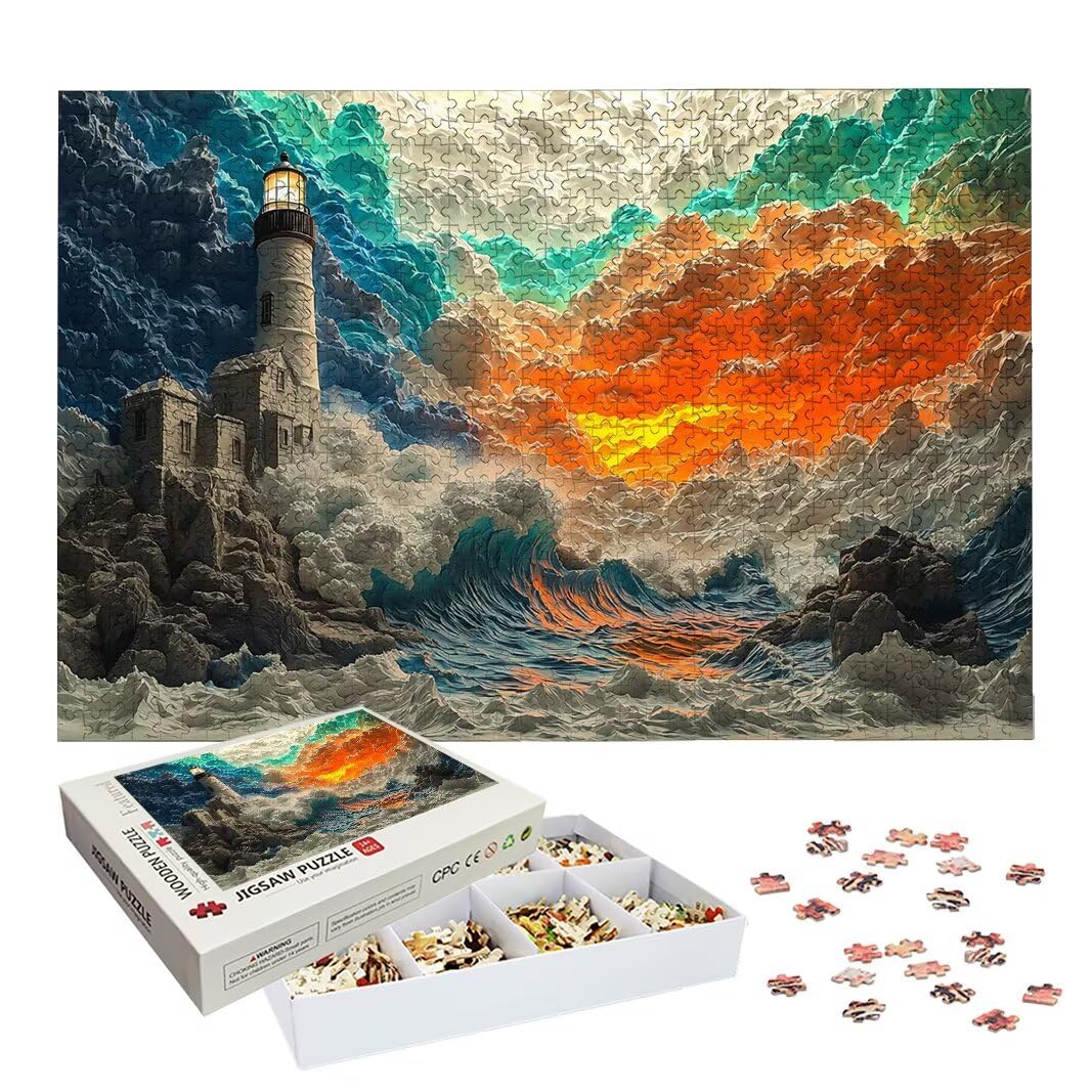 Puzzle 1500 sztuk, drewniane puzzle reflektory dla dorosłych, prezenty