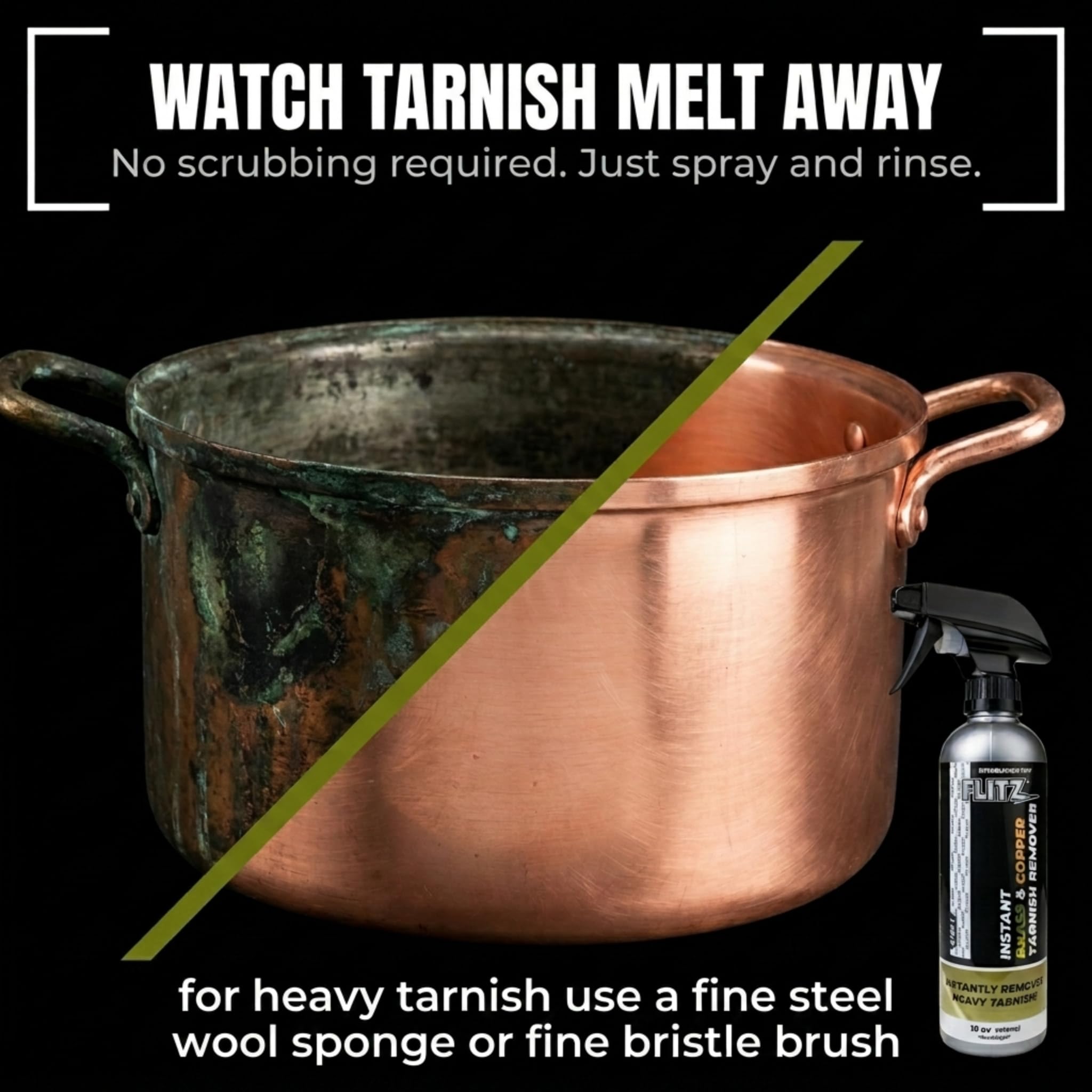 Flitz Instant Brass and Copper Tarnish Remover Spray Bottle