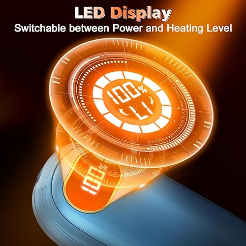 Miniatura 45 de Calentadores de manos recargables – Calentadores de pies eléctricos paquete de 2 unidades de hasta 127.4 ℉ con 15 horas de calor, pantalla LED