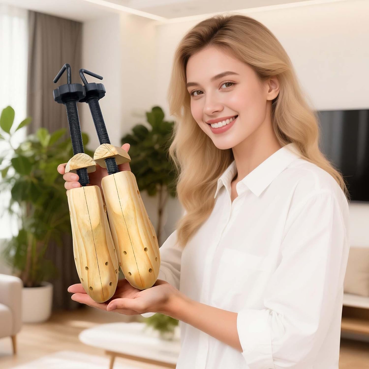 4 Way Shoe Stretcher,Wooden Shoe Expander Widener Shoe Tree Extender for Women and Men Ajustable Length & Width - Image 7