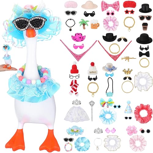 18 Set 7 Inch Desk Goose Outfits Mini Goose Clothes, Bright