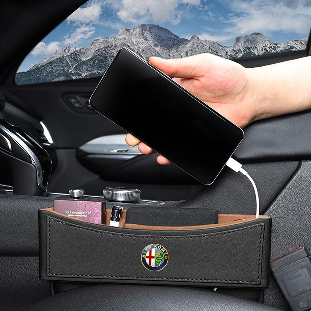 Autostoel Gap Organizer, voor Alfa Romeo Giulia PU Lederen