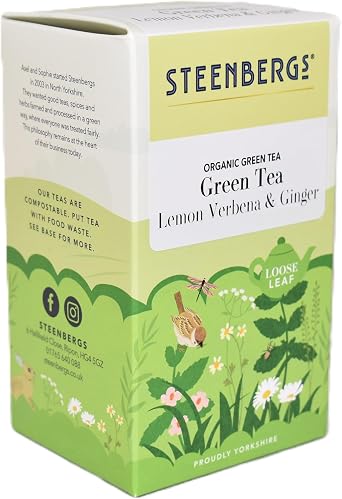 Steenbergs Organic Green Tea with Lemon Verbena and Ginger Loose Leaf 60g