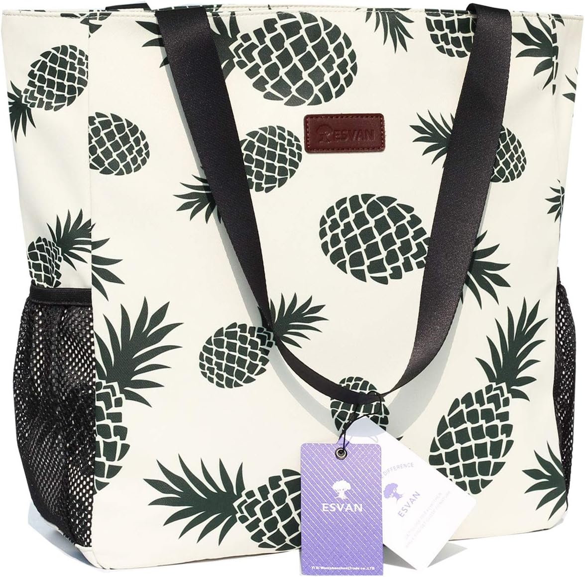 Original Floral Water Resistant Large Tote Bag Shoulder Bag for Gym Beach Travel Daily Bags Upgraded - Image 5