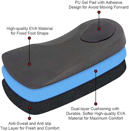 Miniatura 6 de Plantillas ortopédicas de 34 de longitud del Dr. Foot, insertos de soporte de arco alto para pies planos, fascitis plantar sobrepronación y dolor de
