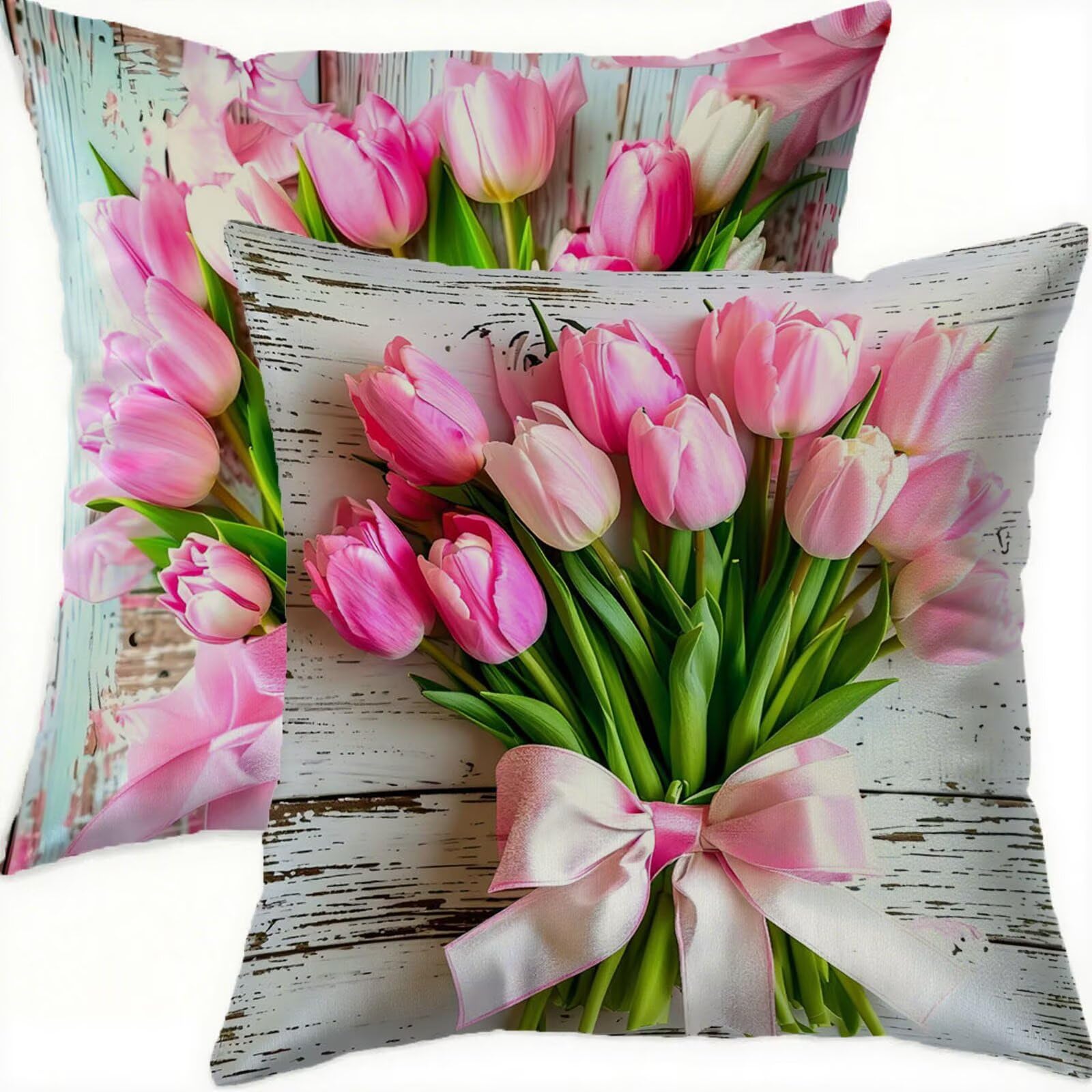 Housse coussin 80x80cm de printemps pour sublimer le canapé du salon ou un lit de chambre