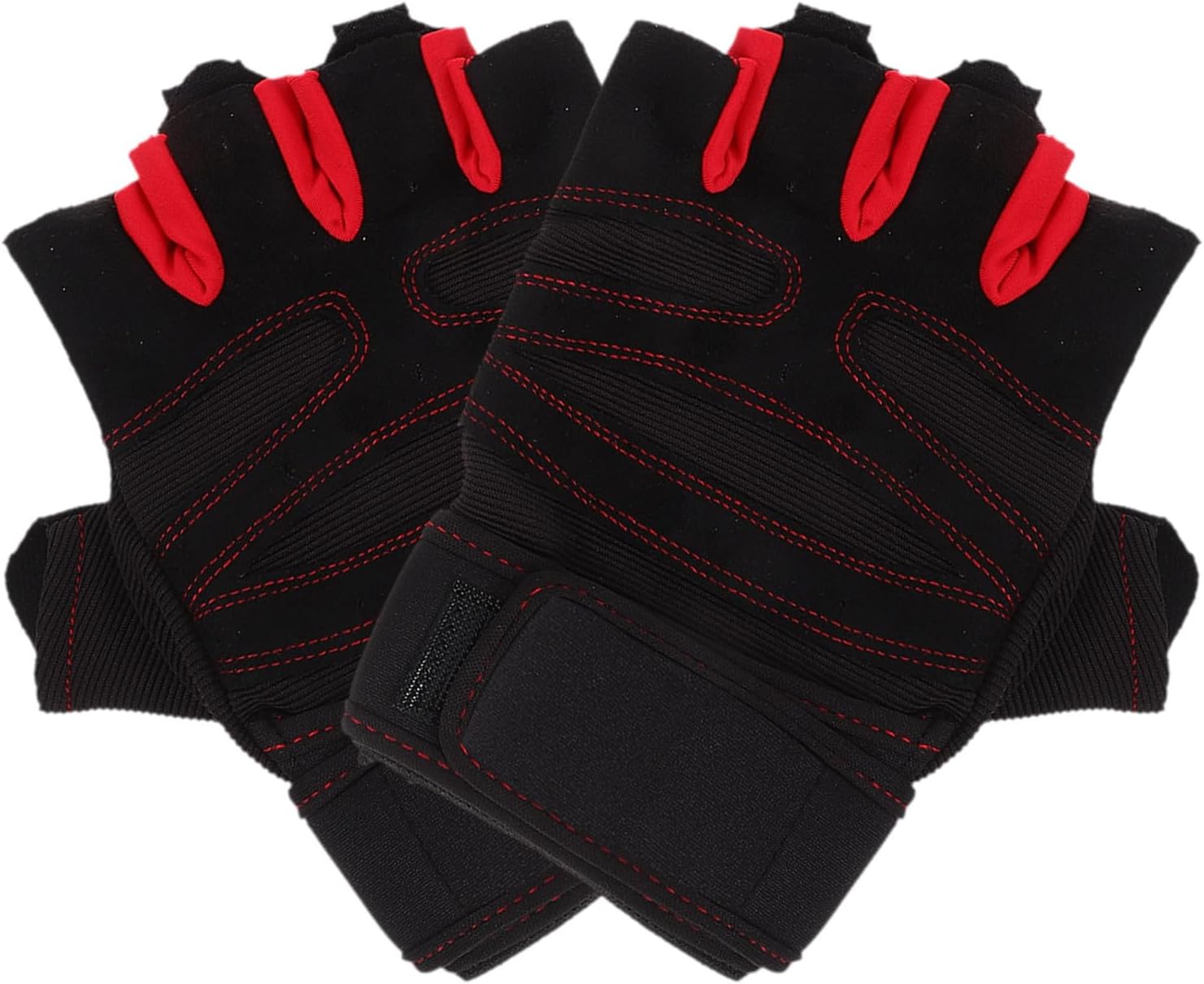 Lurrose Arthritis Compression Gloves for Improved Stability and Grip Fingerless with Wrist Belt Sturdy Spandex Material Driving and Outdoor Sports Gloves for Men and Women